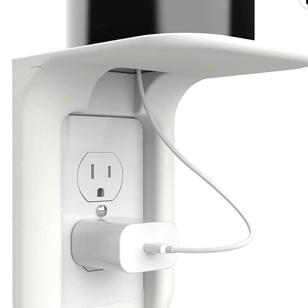 0Wali Wall Outlet Shelf Power Perch 2 PACK White Model OLS002-W NEW